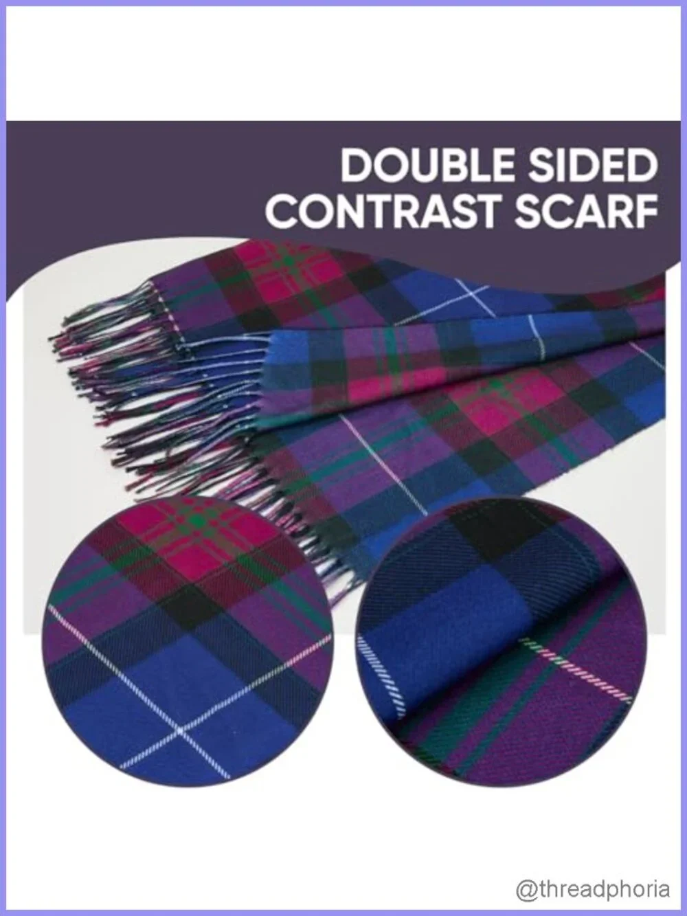100% Polyester Plaid Pashmina Wrap Shawl Scarf Women Winter Oversized
